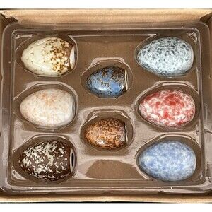 Set Of 8 Ceramic Decorative Eggs Seasons of Cannon Falls Inspiring Traditions